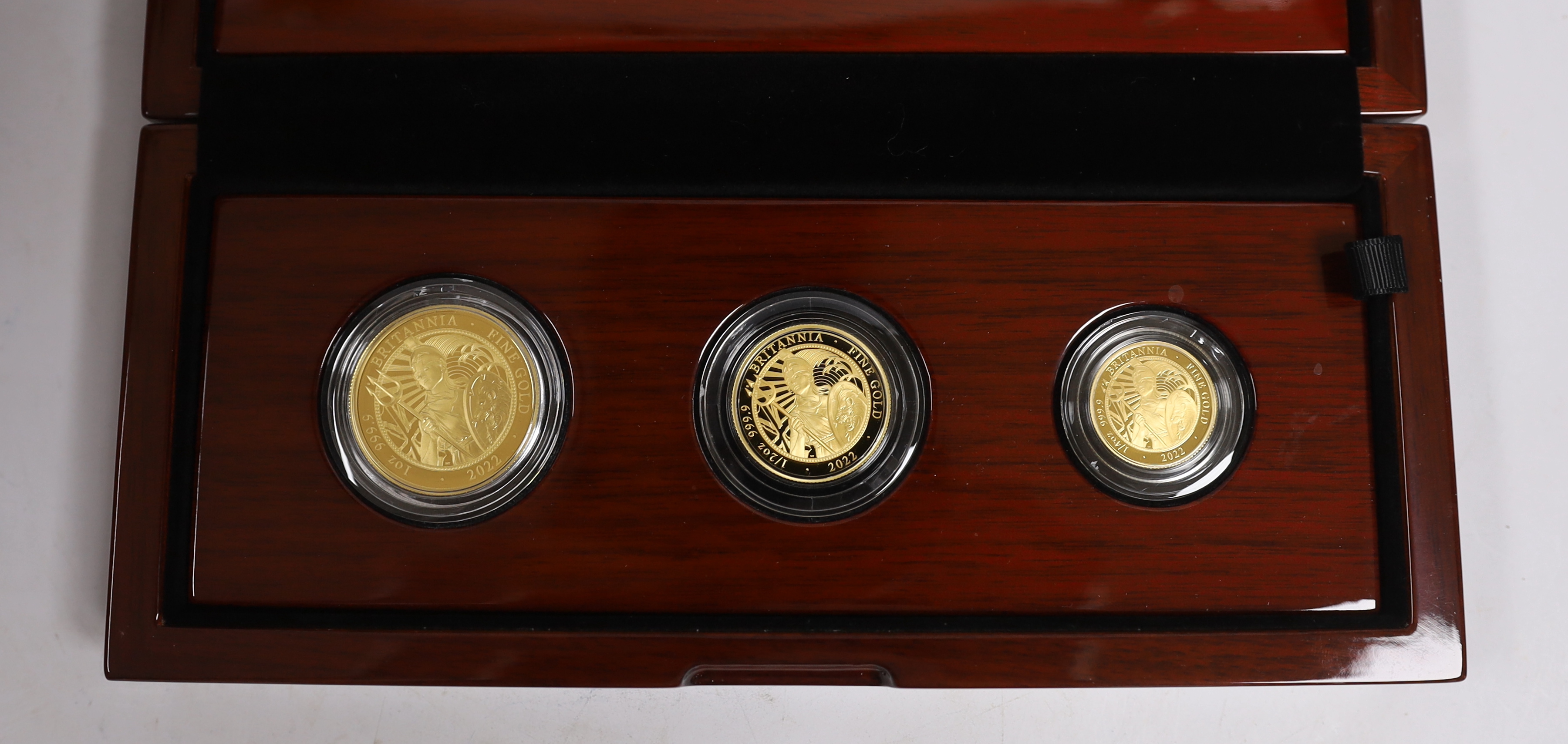 Royal Mint Brittania 2022 UK Premium six coin gold proof set, limited edition 150.